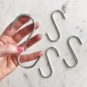 Stainless Steel S Hook Durable Heavy Duty With Rust Resistant Iron Material <b>Wall</b> Hanging Metal Hook High Quality Hooks Rails - Product Image 5
