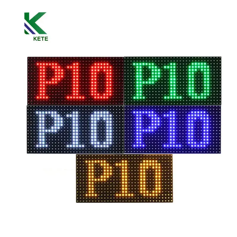Pantalla de desplazamiento digital DIP SMD P10 Módulo de un solo color Puerta Publicidad Pantalla de texto Módulo LED impermeable 320*160mm