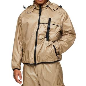 High Quality Winter Men's Lightweight 100% Cotton Windbreaker Jacket Hood Solid Printed Breathable Maternity Suit Set - Product Image 1