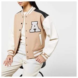 Manteau veste pour hommes personnalisé avec poignets en cuir de vache en coton polyester Logo personnalisé Design Nouveaux vêtements Vêtements - Product Image 6