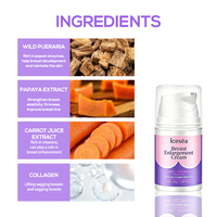 Crema de Colágeno para Aumento de Senos de Uso Doméstico, Crema Reafirmante, Lifting y Voluminizadora para el Busto, OEM
