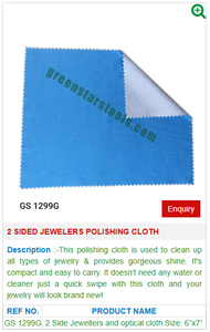 Tissu de polissage en coton 2 faces GS 1299G pour outils de bijoux pour outils de bijoux - Product Image 2