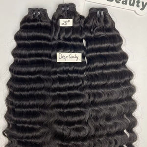 Machine Double trame Faisceau de vague profonde de qualité supérieure Produit chaud prix de gros de cheveux bruts non transformés - Product Image 4