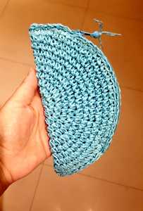 กระเป๋าชายหาดวินเทจโบฮีเมียนของผู้หญิงทำด้วยมือกระเป๋าฟางทรงพัดโครเชต์สีสันสดใสกระเป๋าคลัทช์ฤดูร้อน - Product Image 6