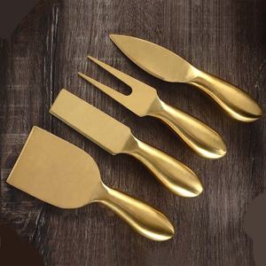 Juego de queso de acero inoxidable de alta calidad de diseño moderno con mango único chapado en oro rosa para cubiertos de restaurante y boda - Product Image 6