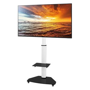 Carrello Soporte de Suelo para Monitor de 70 Pulgadas con Estante Blanco ICA TR3WH - Product Image 2