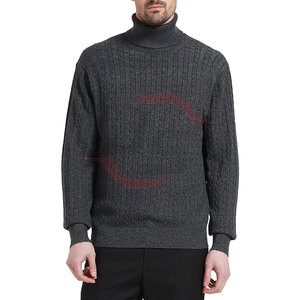 Suéteres de invierno de manga larga de algodón 100% para hombre, ropa transpirable para exteriores para adultos - Product Image 1