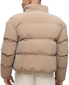 เสื้อโค้ทบุผ้านวมแบบสั้นสำหรับฤดูหนาว ปี 2026 ผลิตจากผ้าที่ยั่งยืน ออกแบบตามสั่ง สวมใส่สบาย ปกตั้ง ทรงยูนิเซ็กส์  เสื้อแจ็คเก็ตบุฟองน้ำแบบสั่งทำ - Product Image 3