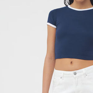 T-shirt court pour femme, best-seller 2026, respirant, nouvelle mode, vêtement décontracté avec logo frontal, pour l'été - Product Image 6