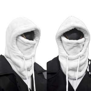 Cagoule d'hiver tricotée pour femme avec cache-oreilles, bonnet, masque et col cache-cou intégré, réglable - Product Image 1