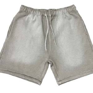 Ensembles de shorts pour hommes de haute qualité délavés à l'acide Shorts en coton d'été avec logo personnalisé Shorts de sérigraphie pour hommes - Product Image 2