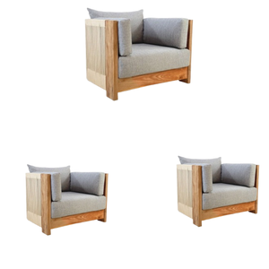 โซฟาไม้แข็งหนึ่งที่นั่งสำหรับบ้านและโรงแรมทำจากอินโดนีเซียง่ายและทันสมัย - Product Image 6