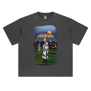 Camisetas Negras Extra Grandes con Hombros Caídos, Corte Cuadrado y Recortado, 300 GSM, Impresión DTG Personalizada, Serigrafía, Camisetas para Hombre - Product Image 2