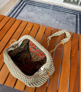 Raffia Cloud แฮนด์เมดหวายชายหาดคลัทช์กระเป๋าปาร์ตี้,ทอเกี๊ยวคลัทช์ฟางทอมือ - Product Image 4