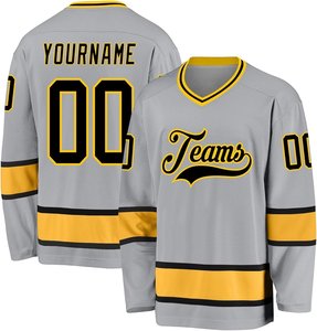 Jersey de Hockey sobre Hielo Personalizado Bright Indus para Hombre, Cuello en V, Manga Larga, Corte Regular, 100% Poliéster, Impresión por Sublimación, Anti-UV, Secado Rápido - Product Image 1