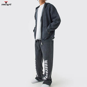 2025 vêtements de sport personnalisés hommes lavage à l'acide survêtement à manches longues fabriqué au Pakistan grande taille survêtement - Product Image 2