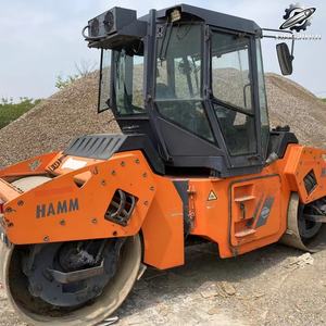 Compacteur vibrant à double tambour HAMM HD110 d'occasion, poids de travail 10 tonnes, marque allemande d'origine, compacteur de taille moyenne - Product Image 2