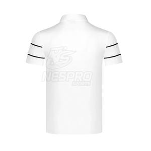 Transpirable de punto sólido 100% algodón para hombres para camisas con impresión de logotipo personalizado Diseño elegante de secado rápido y manga corta - Product Image 2