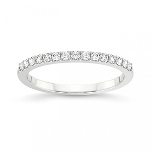 แหวนแต่งงานเพชรคลาสสิก เพชรเลี้ยงในห้องปฏิบัติการ 0.20 กะรัต น้ำหนักรวม 14K ทองคำแท้ สี FG ความสะอาดระดับ VS เพชร 15 เม็ด สไตล์คลาสสิกทำมือ - Product Image 1