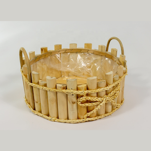 Panier en bois écologique pour jardinière, paniers de fleurs personnalisés pour jardin intérieur et extérieur, Pots de fleurs pour plantes modernes, panier de buisson en bois - Product Image 1