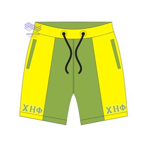 Shorts unisexes Chi Eta Phi personnalisés en coton 100% tissé, mi-longueur, décontractés, en toile respirante, service OEM - Product Image 1