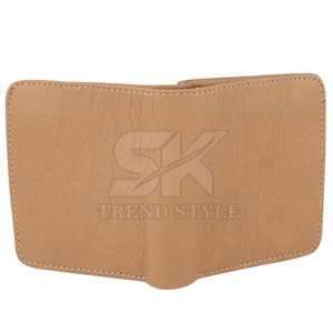 Portefeuille bifold en cuir de haute qualité, nouveau design, personnalisé, à une seule couleur, prix d'usine, portefeuille bifold en cuir de haute qualité à une seule couleur - Product Image 2