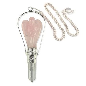 Bán Buôn Giá Trên Soha Agate Tự Nhiên Sunstone Tinh Thể Thiên Thần Con Lắc Với Pha Lê Bút Chì Cho Reiki & <span class=keywords><strong>Chakra</strong></span> Cân Bằng Trên Bán - Product Image 3