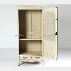 Armoire, modèle n° 7510, Fabriqué en acajou et rotin, idéal pour suspendre les vêtements, prix abordable - Product Image 6