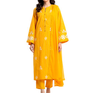 Meilleure vente de robe d'été décontractée pour femmes Prix de gros avec décoration à motif Nouvelle robe de pelouse décontractée OEM - Product Image 1