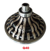 Mata Bor Profil Tangan Bentuk Q Ogee Berbahan Sintered Segmented Diamond untuk Granit Marmer, Ukuran M14 5/8-11