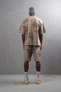 Nuevo Conjunto de Verano 2026 para Hombre, Camiseta de Manga Corta y Pantalones Cortos, 100% Algodón, Patrón 3D, Secado Rápido, Conjunto de Dos Piezas - Product Image 2