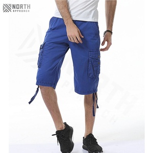 Pantalones Cortos de Lona de Algodón de Alta Calidad para Hombre, Estilo Casual Urbano, con Logotipo Personalizado, Diseño Liso, Tejido de Punto, Secado Rápido, Cintura Media - Product Image 2