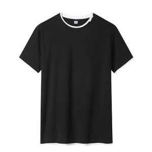 T-shirt personnalisé grande taille pour hommes 100% coton épais de luxe à épaules tombantes T-shirt vierge tricoté en gros - Product Image 5