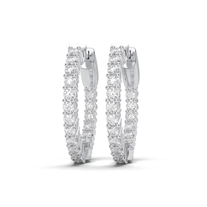 Pendientes de aro de moissanita redondos de primera calidad de 1.50Ct en plata de ley OEM Lujo discreto con características de salida para venta al por mayor - Product Image 2