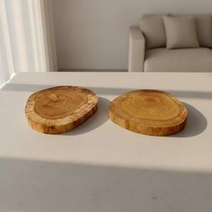 Sous-verre en bois de manguier de forme irrégulière avec finition de qualité supérieure, fait à la main, durable - écologique - Product Image 1