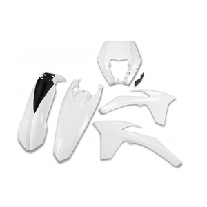 ชุดพลาสติกสีขาวสำหรับ KTM Exc 125 2012 2013พร้อมที่ยึดไฟหน้าอุปกรณ์เสริมรถจักรยานยนต์ - Product Image 1
