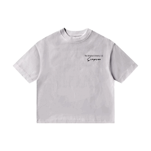 Camiseta Cuadrada de Algodón 100% Tejido, con Serigrafía, Bordado y Logotipo Personalizado, Ecológica, Estilo Urbano, Unisex, Fabricación OEM/ODM - Product Image 4