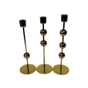 Portavelas moderno chapado en oro brillante para decoración del hogar y eventos de boda candelabro de diseño nórdico hecho a mano - Product Image 1