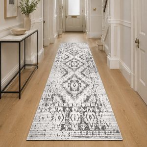 RUGS DEPOT LXDP-0518 Wholesale Grey Silver Bohemian Tribal Digital Printed Machine Washable Chenille Area Rug Non <b>Slip</b> - Product Image 5