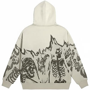 Sweat-shirts décontractés pour femmes en gros, entièrement personnalisés avec logo imprimé, blancs, vintage, entièrement habillés, streetwear, col à capuche, hiver - Product Image 2