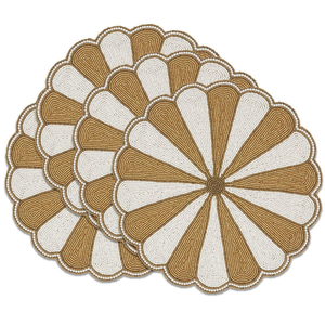 Juego de 4 Posavasos de Cuentas Multicolores Grabados a Mano, Diseño Moderno y Ecológico con Logotipo Personalizado, Toque Premium - Product Image 1