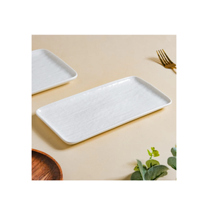 Assiette à dîner en céramique de porcelaine de restaurant de plateau en céramique blanc pour l'hôtel pour le produit Offre Spéciale de forme carrée - Product Image 2