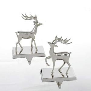 ถุงเท้ายาวอลูมิเนียมหล่อรูปเรนเดียร์คริสต์มาสสีเงินแบบโบราณ - Product Image 3