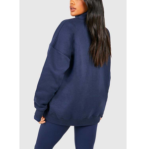 Sweat-shirt oversize pour femme de haute qualité, à dos torsadé, manches longues, dos décolleté, pull pour femme - Product Image 2