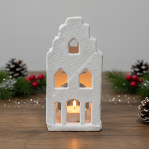 Portavelas de metal Aluminio T-Light House Linterna decorativa para casa Interior Home Hotel India Proveedor de fábrica Exportador - Product Image 2