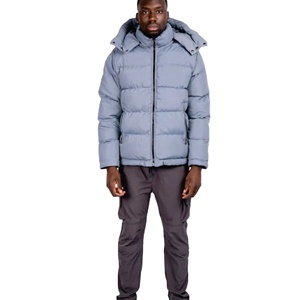 High Quality Men's Winter Hooded <b>Canvas</b> <b>Jacket</b> Standard Thickness Warm Windproof Solid Color OEM Service - Product Image 1