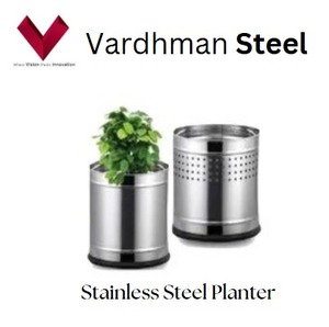 Wholesale Stainless Steel Planter, Stainless steel flower <b>pot</b>, Stainless steel <b>plant</b> container, Metal planter Steel <b>plant</b> <b>pot</b> - Product Image 5
