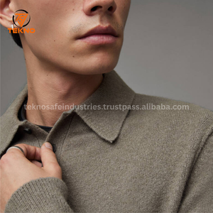 Camisetas de polo transpirables para hombre de punto de manga corta de algodón 2025 100% de fabricante superior con servicio OEM de logotipo personalizado - Product Image 5