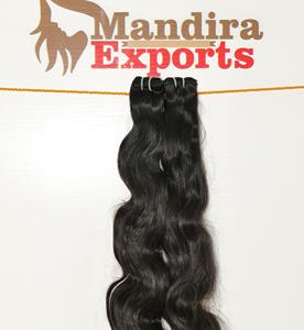 Venta al por mayor 100% Natural Bodywave Remy Extensiones de Cabello Virgen Crudo Indio Sedoso Negro Proveedor Paquetes Estilo Onda Natural - Product Image 2