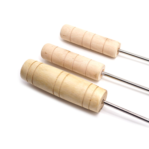 Thép Không Gỉ Thịt Móc Đặt Nhiệm Vụ Nặng Nề Bằng Gỗ-Xử Lý Butcher Cửa Hàng BBQ Nướng Thịt Chế Biến Thực Phẩm Nhà Bếp Xử Lý - Product Image 6